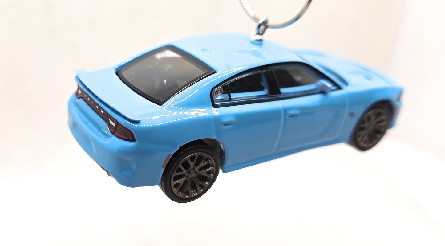 Dodge Charger SRT Hellcat Blue Christmas Ornament