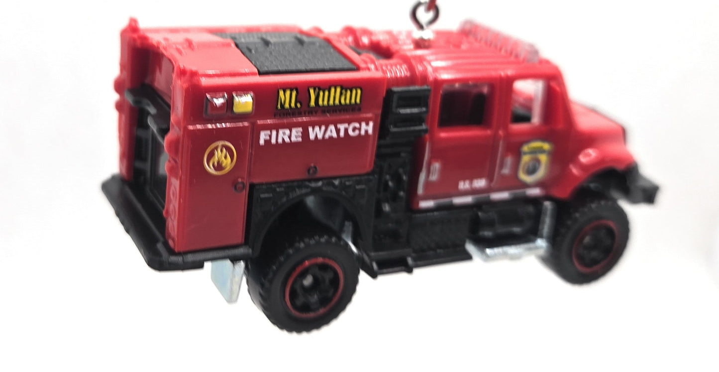 International Workstar Brush Firetruck Red Christmas Ornament