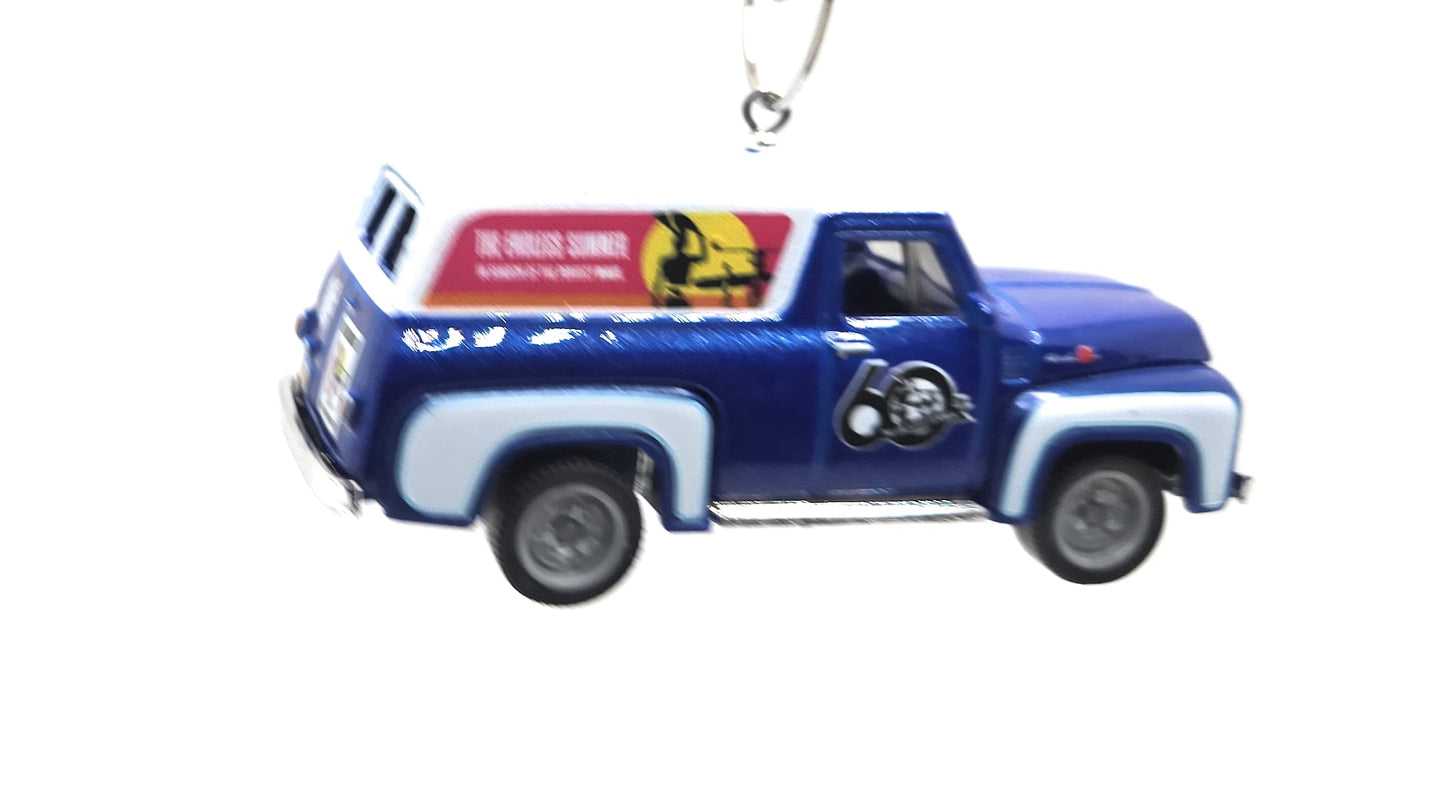 1955 Ford Delivery Panel Van Blue Christmas Ornament