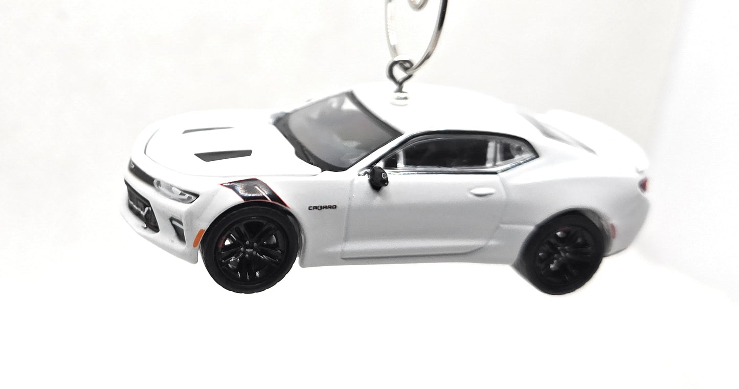 2018 Chevy Camaro SS White Christmas Ornament