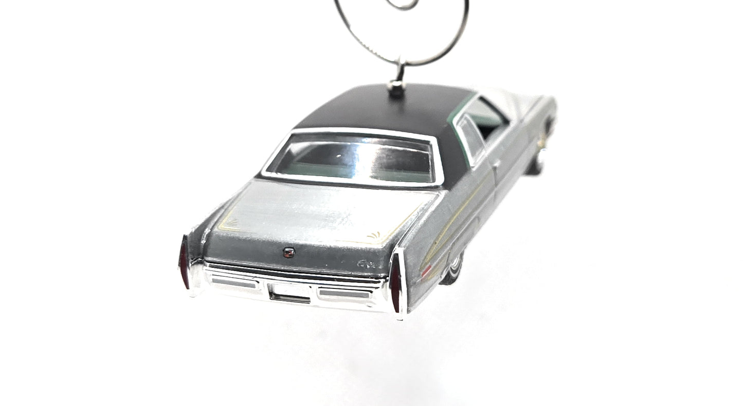 1971 Cadillac Coupe Deville Silver Christmas Ornament