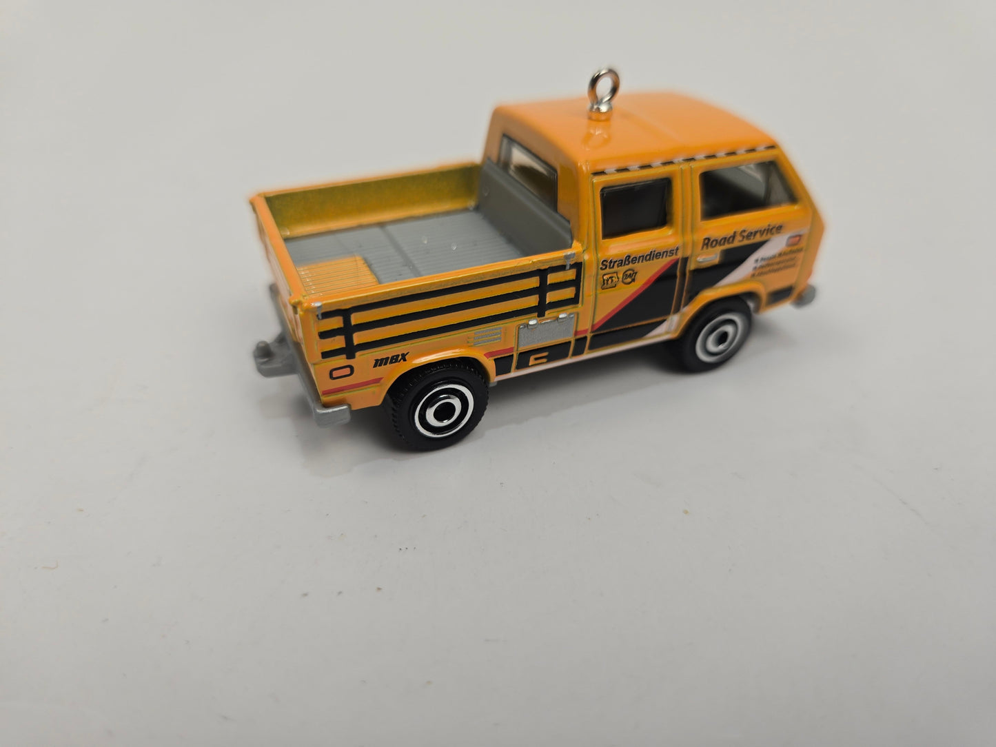 1990 Volkswagen Transporter Crew Cab Orange Christmas Ornament