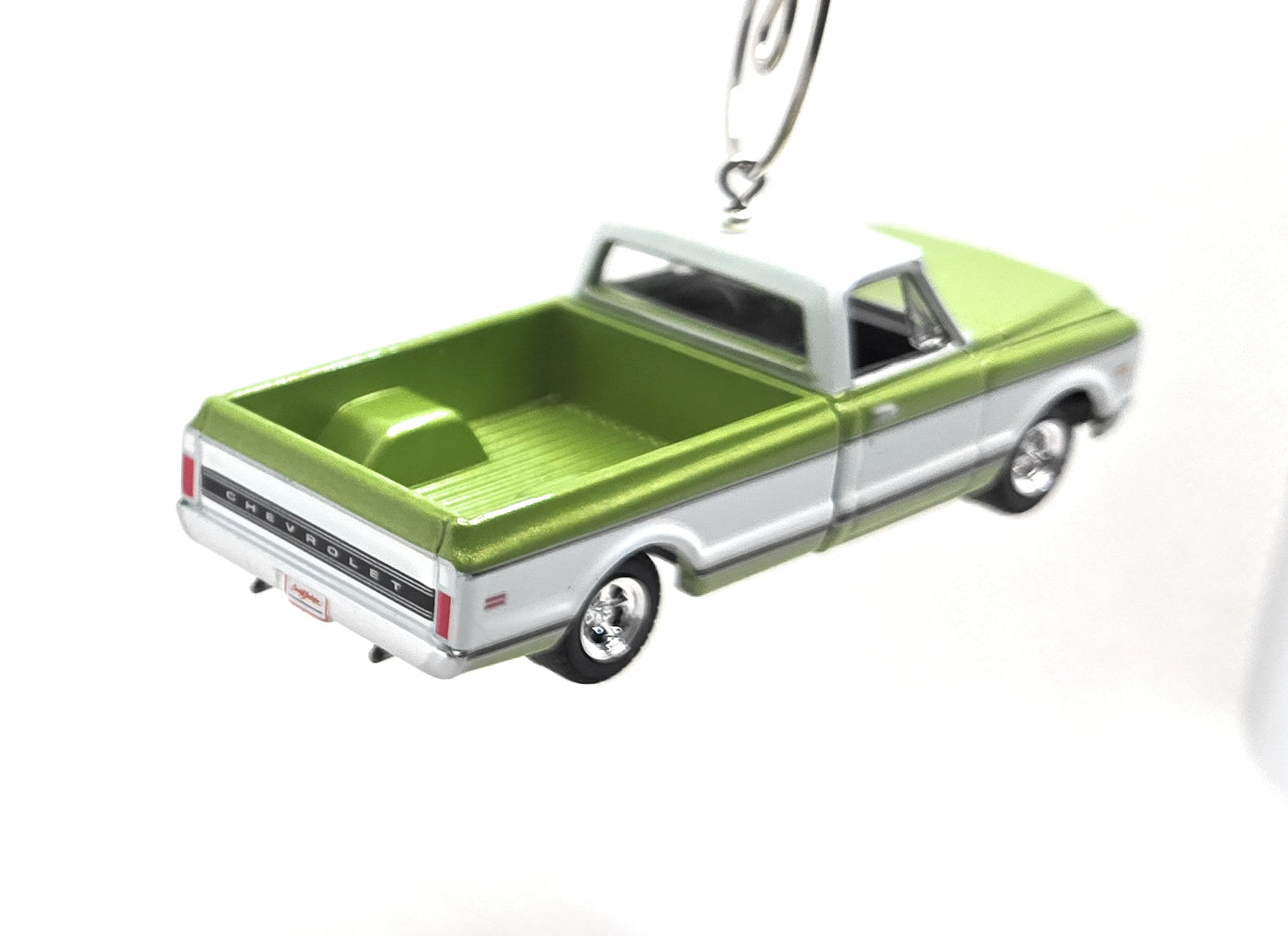 1972 Chevy C-10 Pickup Truck Green White Christmas Ornament