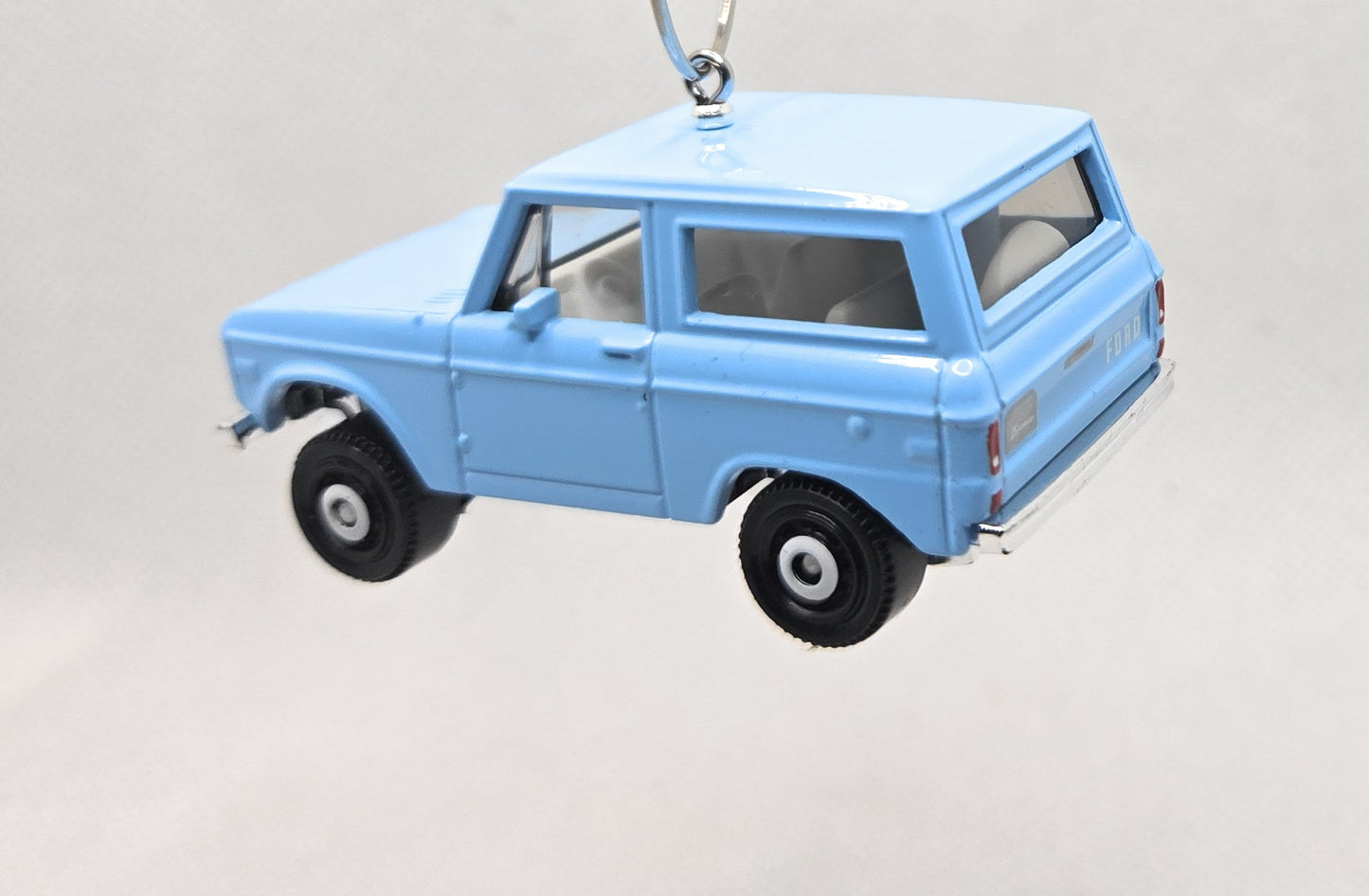 1970 Ford Bronco Light Blue Christmas Ornament