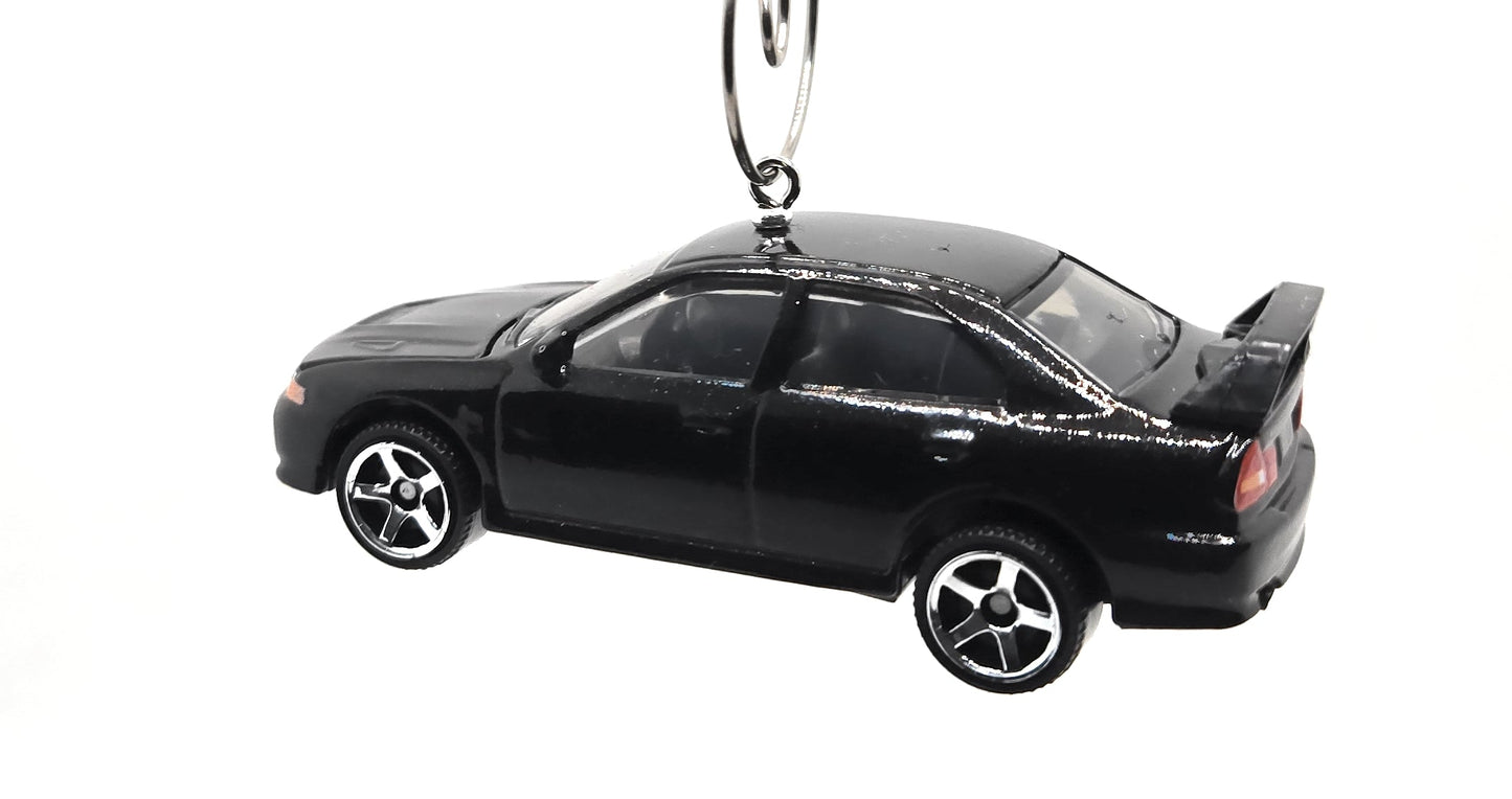 1996 Mitsubishi Lancer Evolution IV Black Christmas Ornament