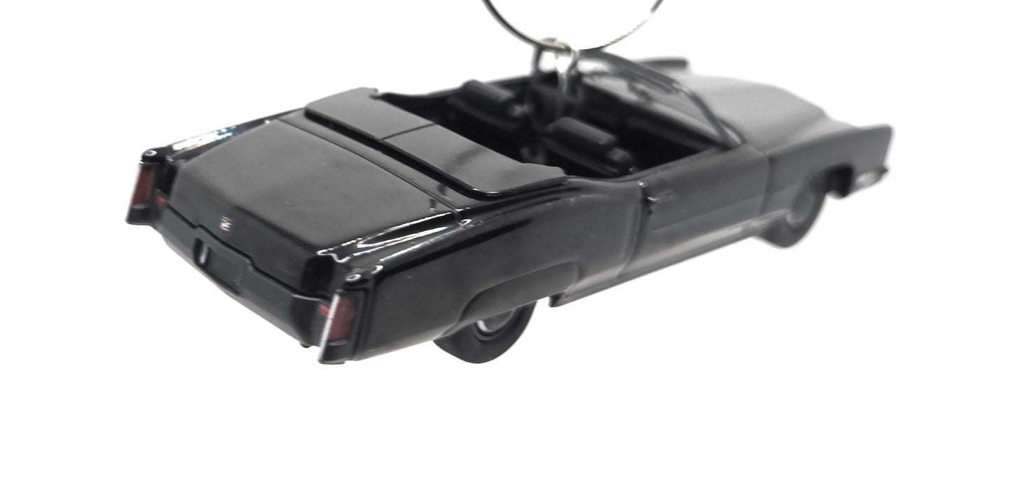 1972 Cadillac Eldorado Fleetwood Convertible Black Christmas Ornament