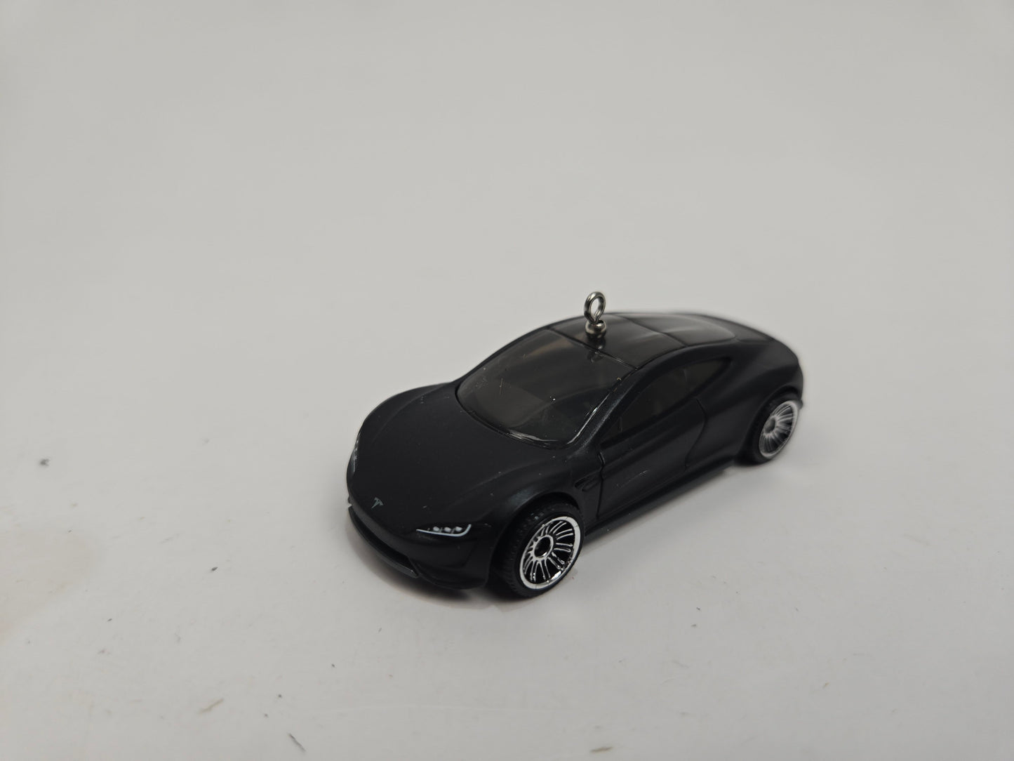 Tesla Roadster Matte Black Christmas Ornament