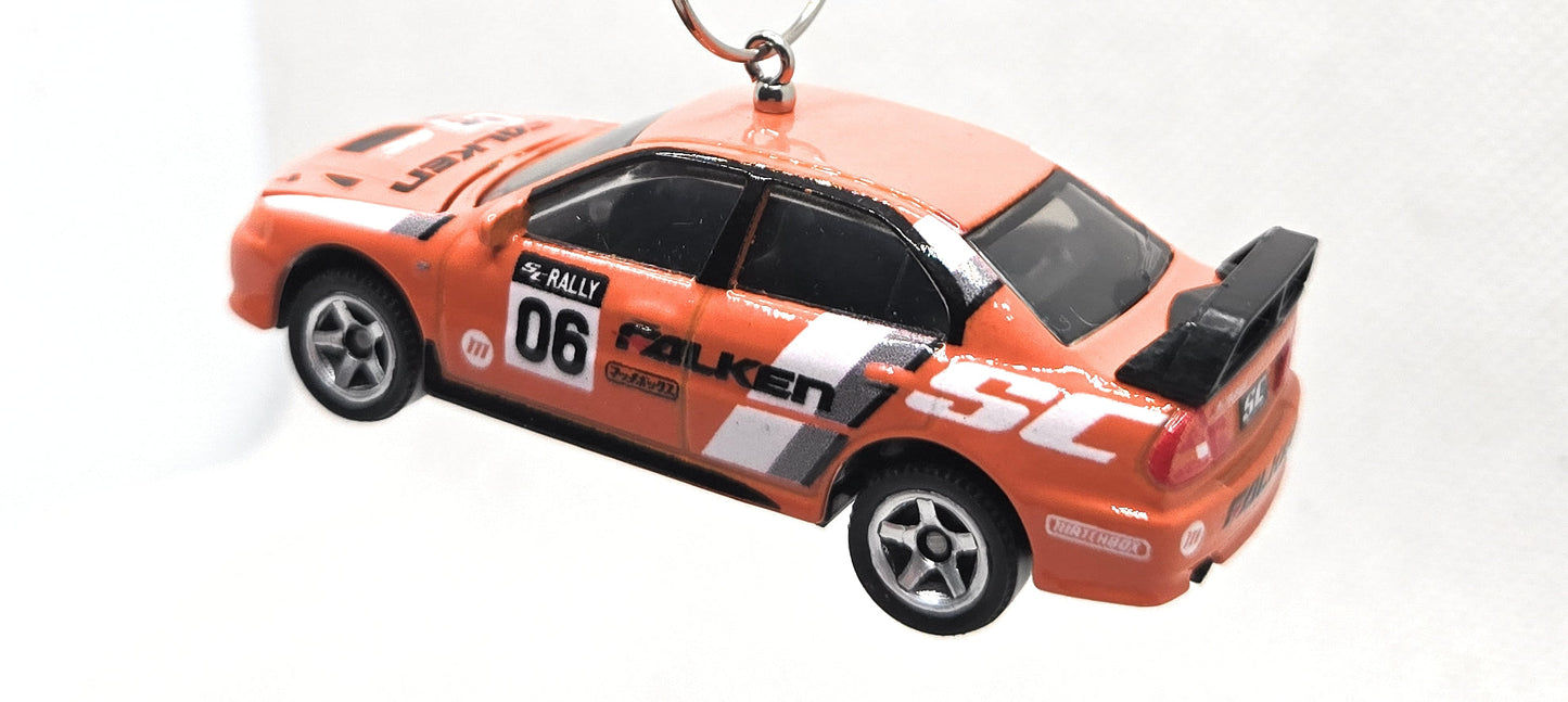1996 Mitsubishi Evo IV Orange Christmas Ornament