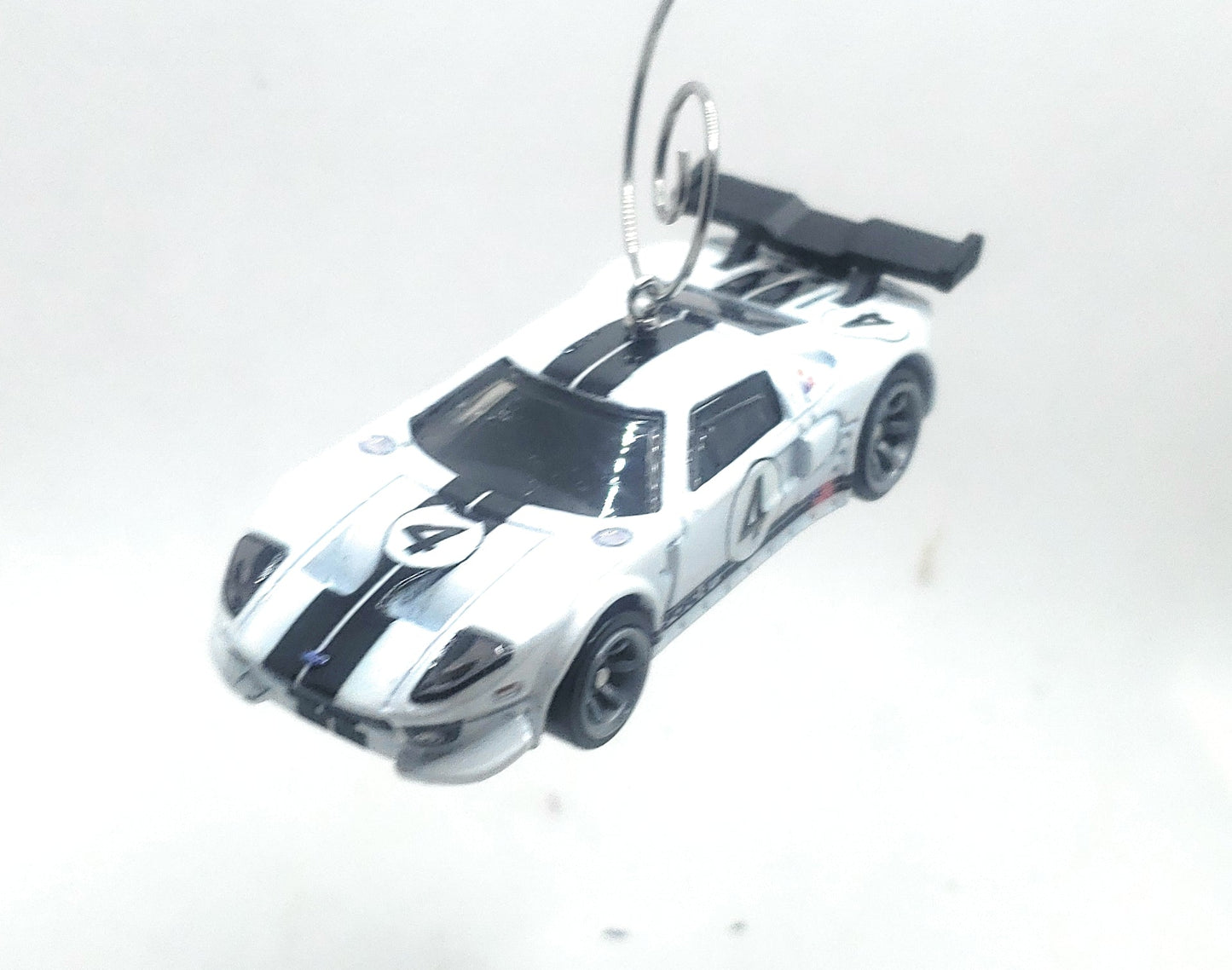 Ford GT Racing Car White Christmas Ornament