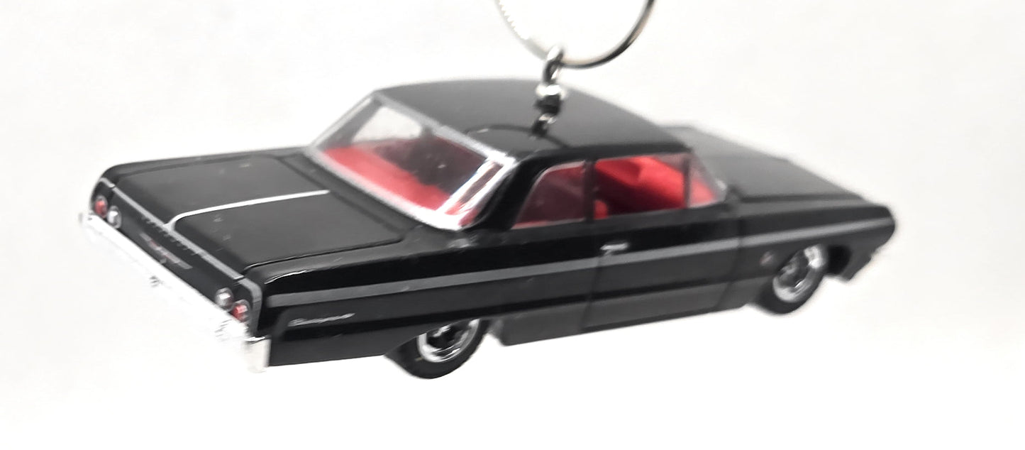 1964 Chevy Biscayne Black Christmas Ornament