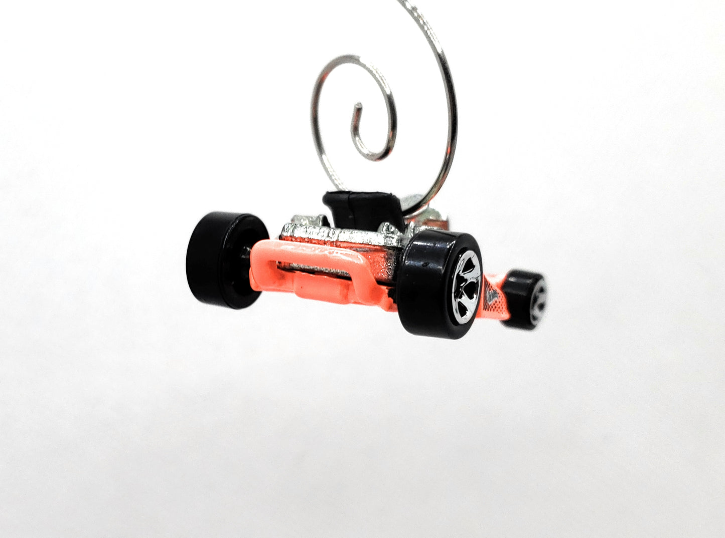 Christmas Ornament for Go Kart Race Car Neon Orange