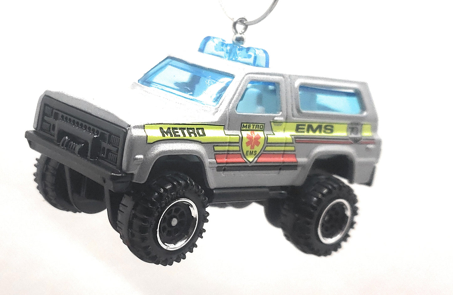 1989 Chevy Blazer 4x4 EMS Silver Christmas Ornament