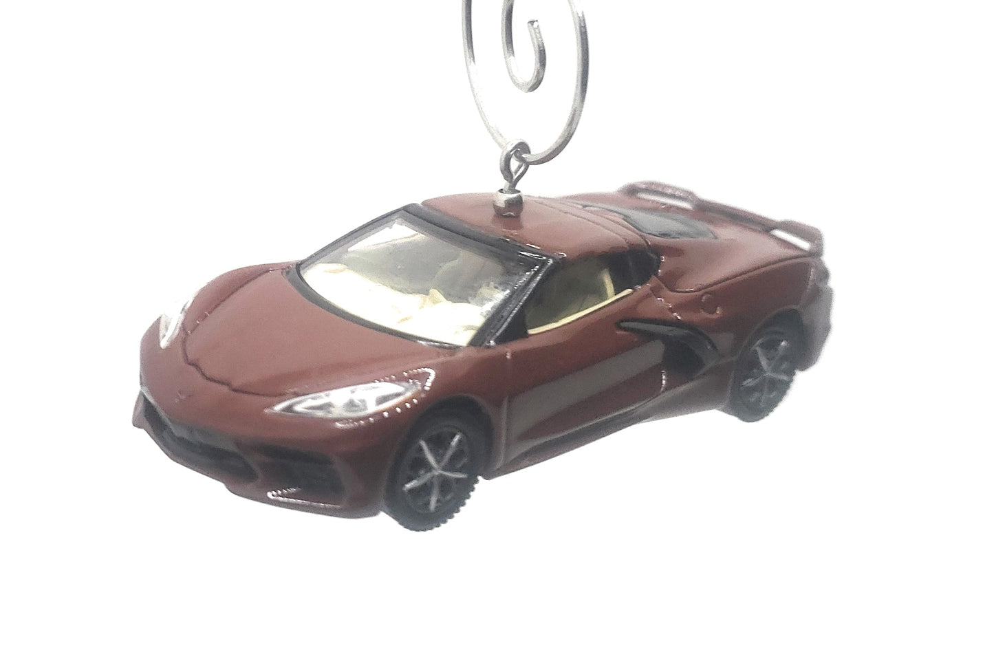 2022 Chevy Corvette C8 Dark Coffee Brown Christmas Ornament