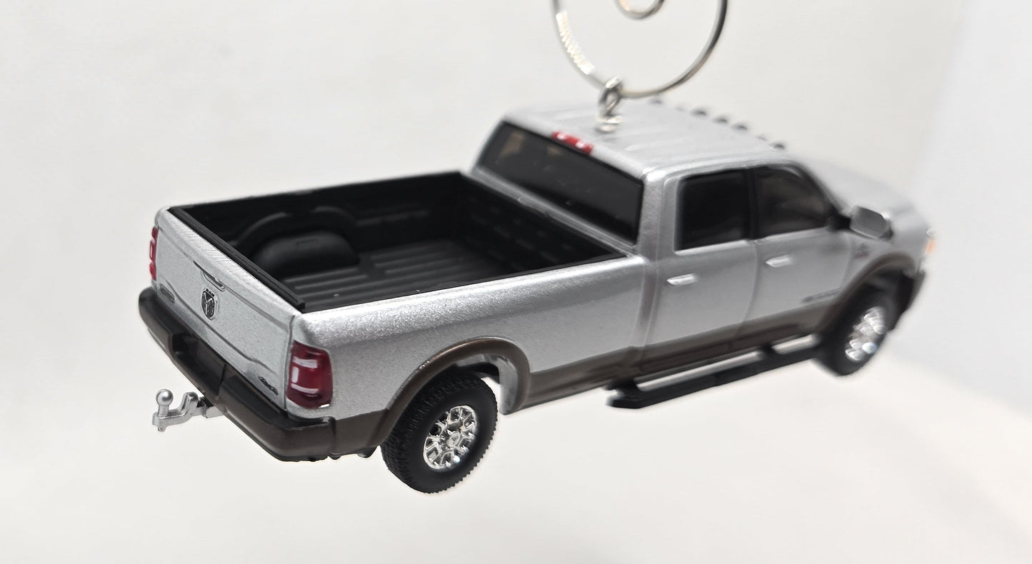 2023 Ram 3500 Limited Longhorn Silver Christmas Ornament