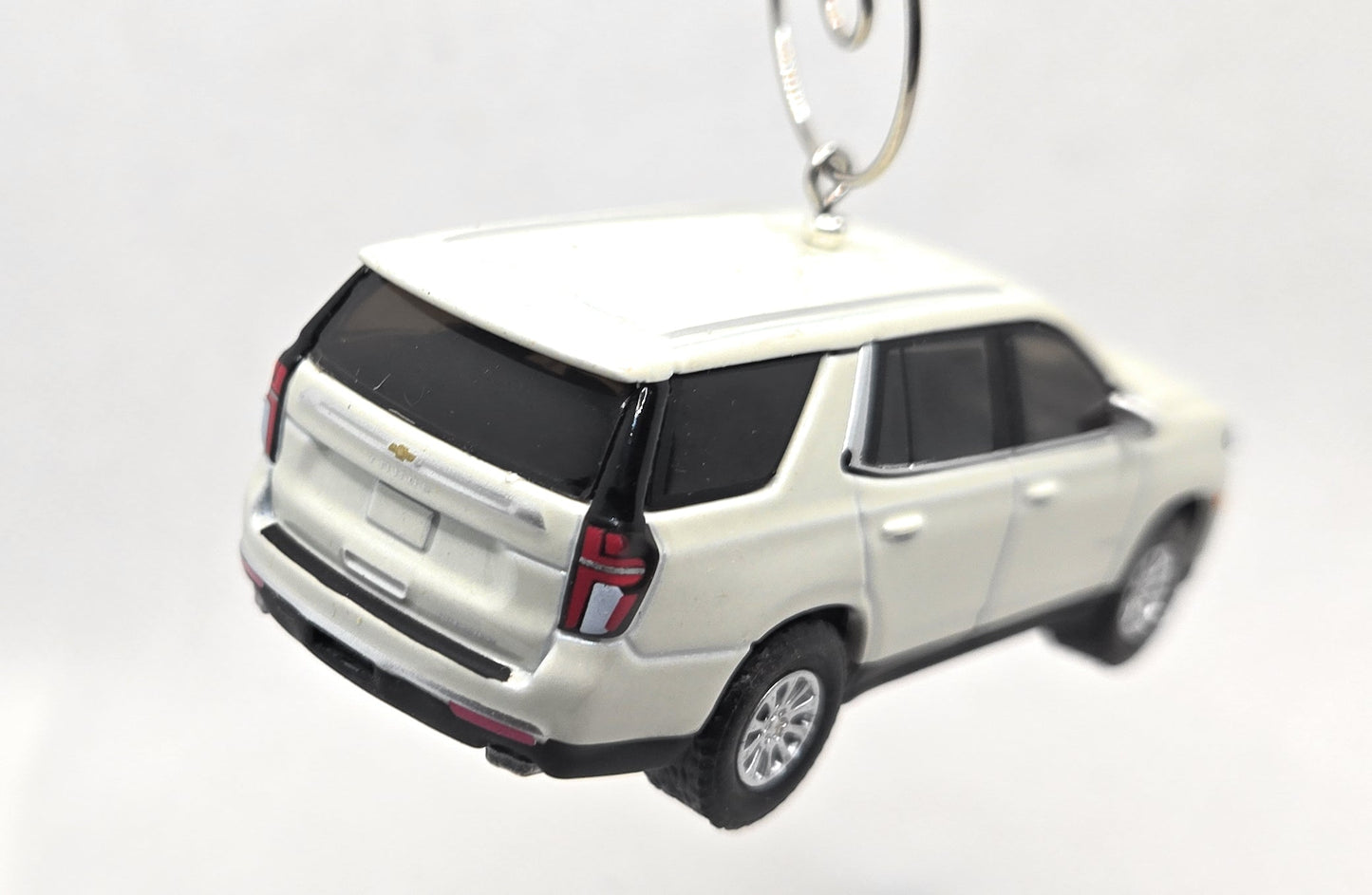 2023 Chevy Tahoe Premier White Christmas Ornament