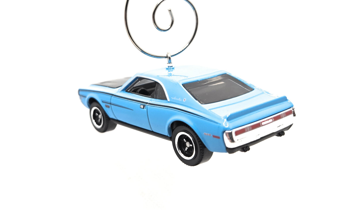 1970 AMC Javelin Blue Christmas Ornament