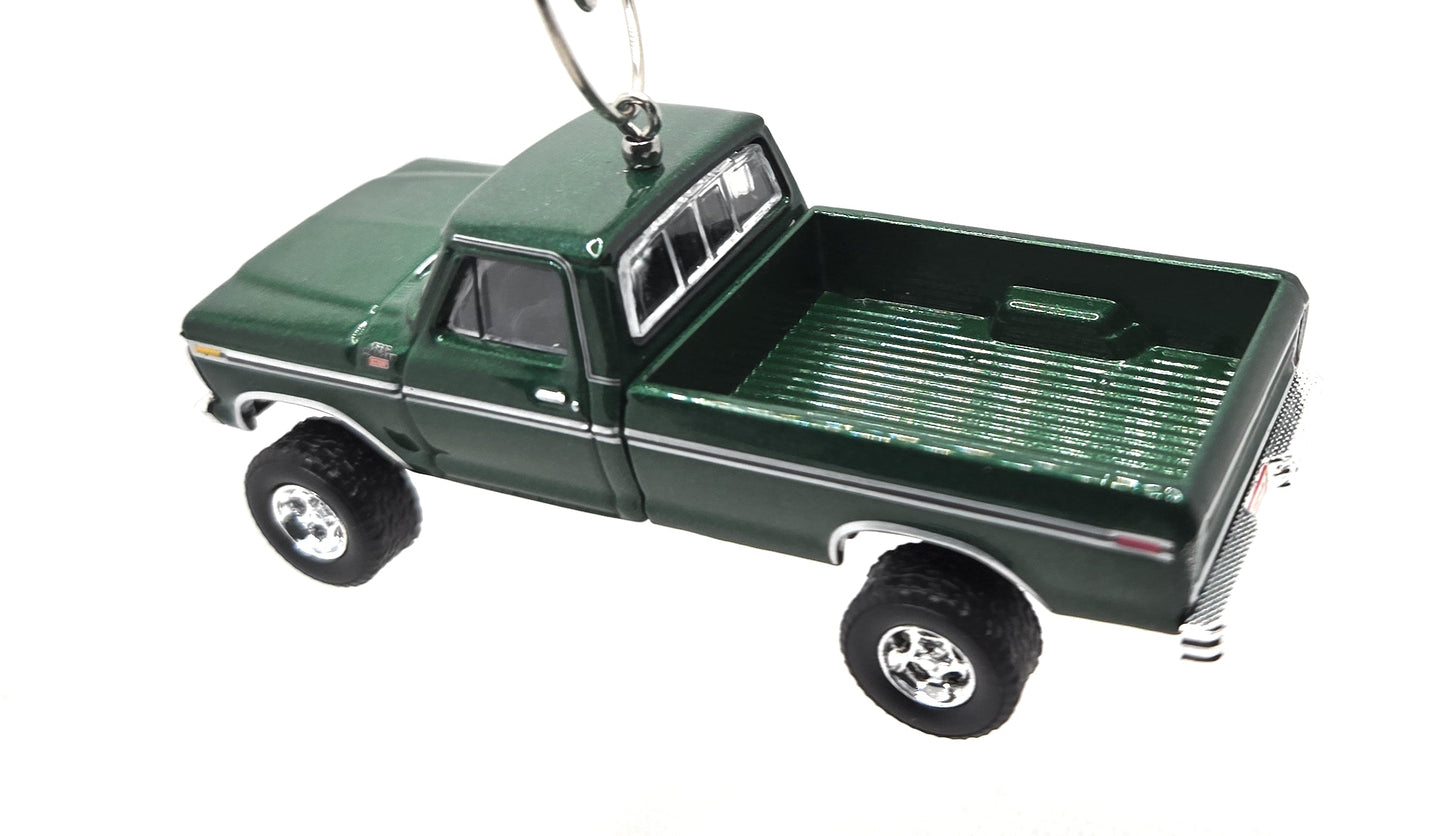 1979 Ford F-350 Pickup Truck Green Christmas Ornament
