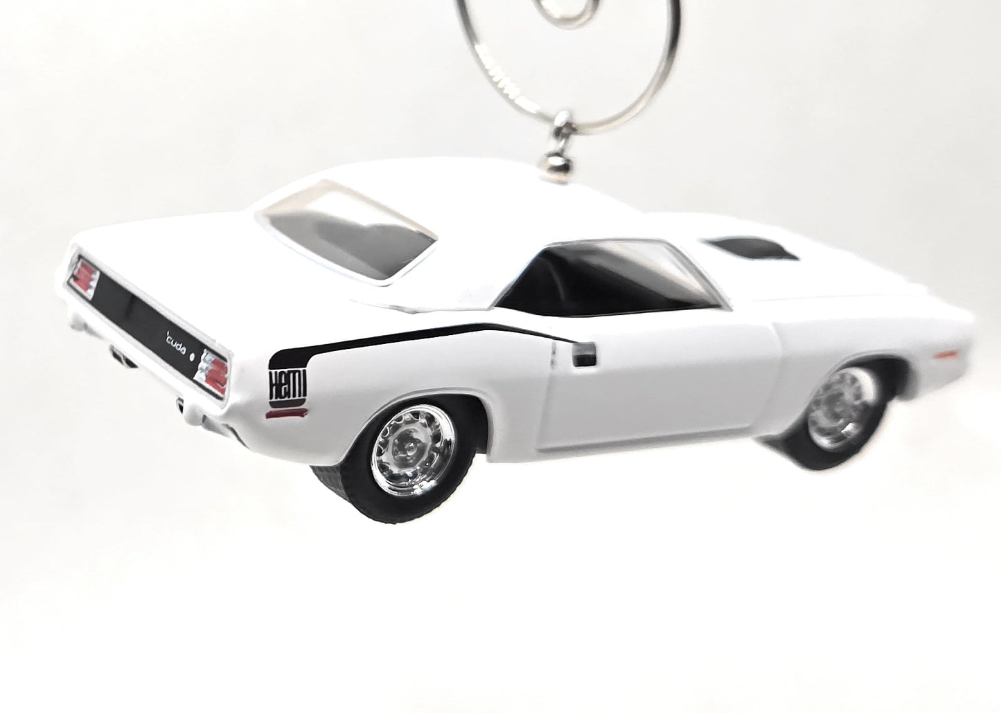 1970 Plymouth Hemi Cuda Barracuda White Christmas Ornament