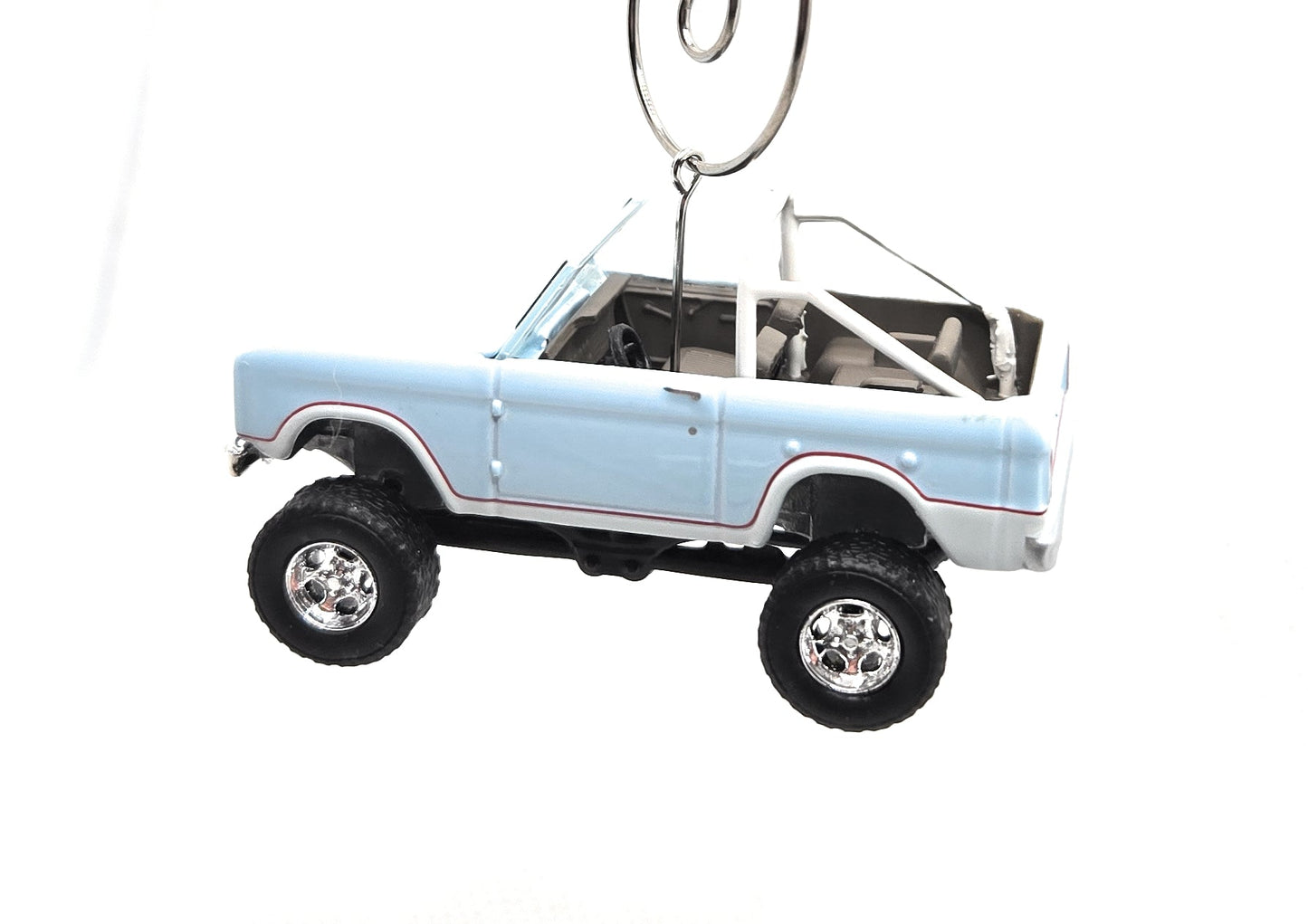 1970 Ford Bronco Topless Lt Blue Christmas Ornament