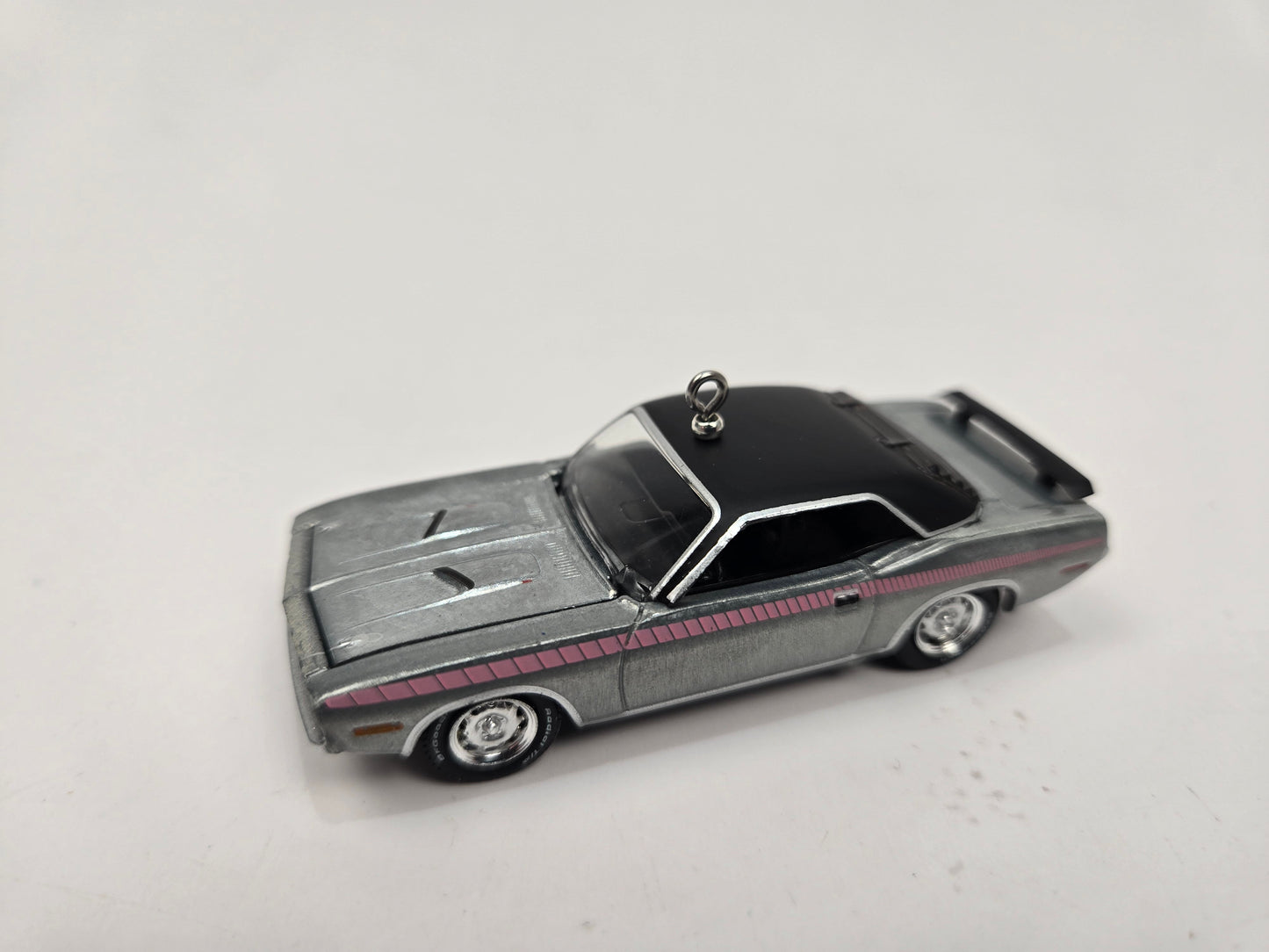 1970 Plymouth Cuda Barracuda Silver Christmas Ornament