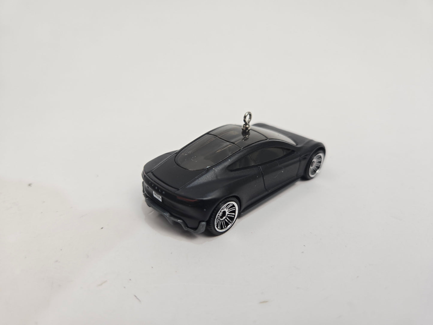 Tesla Roadster Matte Black Christmas Ornament