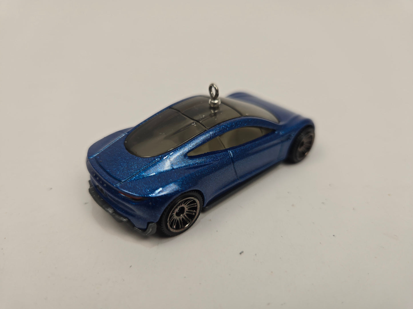 2020 Tesla Roadster Blue Christmas Ornament