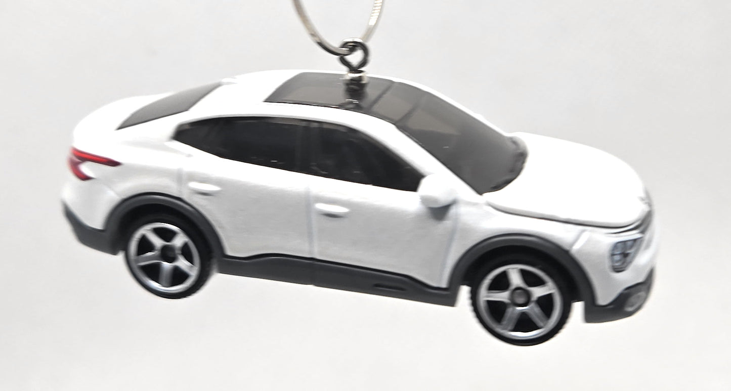 2023 Citroen e-C4 X White Christmas Ornament
