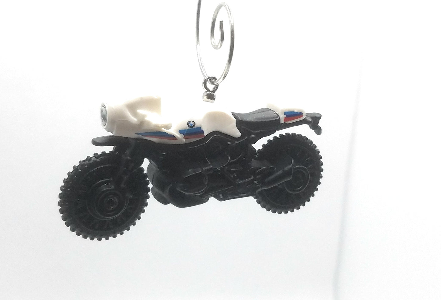 BMW R NineT Racer Motorcycle Black White Christmas Ornament