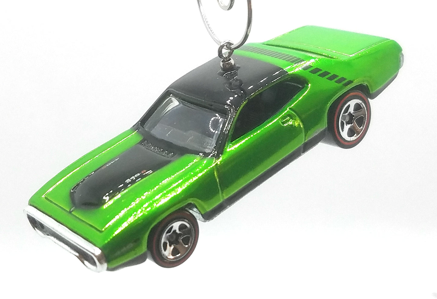 1971 Plymouth GTX Green/Black Roof Hood Christmas Ornament