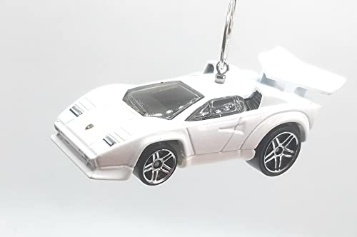 Lamborghini Countach White Christmas Ornament