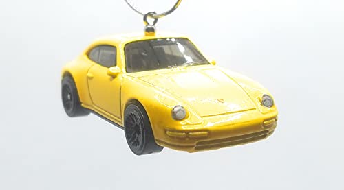 1999 Porsche Carrera Yellow Christmas Ornament