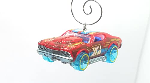 1969 Chevy Chevelle Translucent Red Christmas Ornament