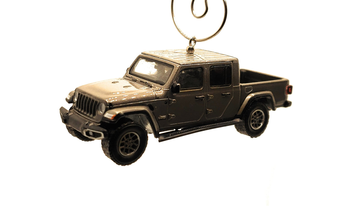 2020 Jeep Gladiator Gray Silver Christmas Ornament