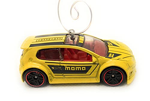 Volkswagen Golf GTI Momo Yellow Christmas Ornament