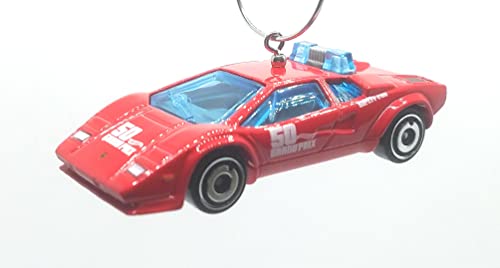 Lamborghini Countach Pace Car Safety Red Christmas Ornament
