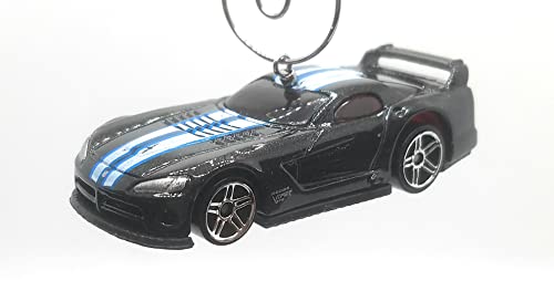 Dodge Viper GTS-R Black Blue Stripes Christmas Ornament