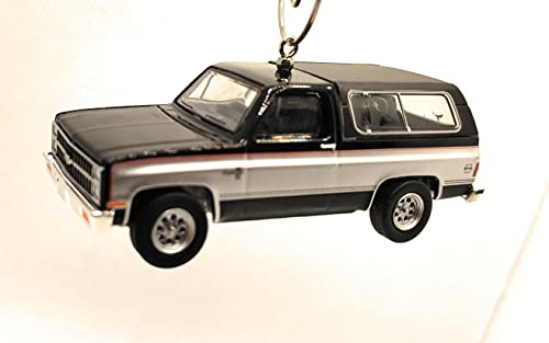 1981 for Chevy K5 Blazer Silver Black Christmas Ornament