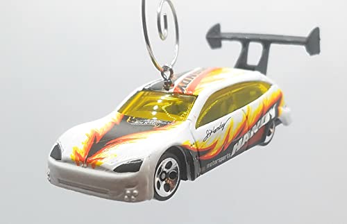 Ford Focus White Black Red Decal Christmas Ornament