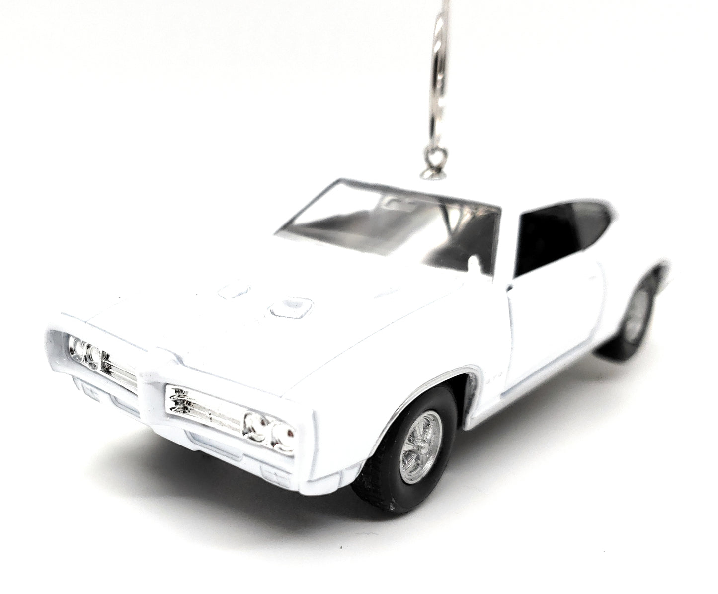 1969 Pontiac GTO Large Custom 1:34 Diecast White Christmas Ornament