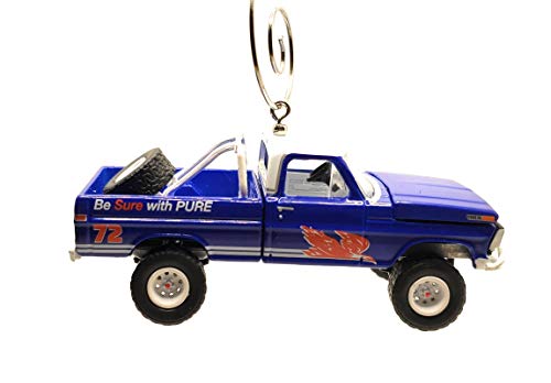 1972 Ford F-100 Pure Oil Truck Blue Christmas Ornament
