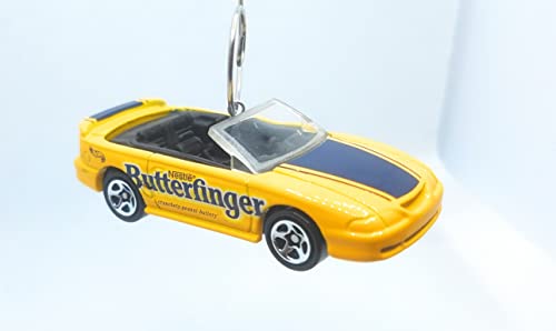 1996 Ford Mustang GT Convertible Yellow Butterfinger Christmas Ornament
