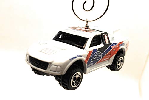 Ford Baja Race Truck White Christmas Ornament