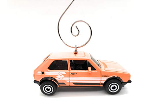 1976 Volkswagen GTI Golf Custom Diecast Orange Christmas Ornament