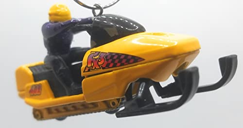Snowmobile Yellow Christmas Ornament