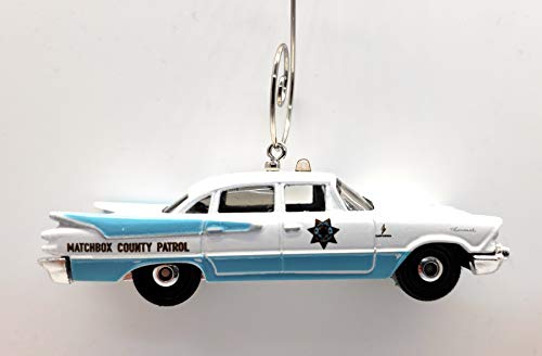 1959 Dodge Coronet Police Car Custom Diecast White Christmas Ornament