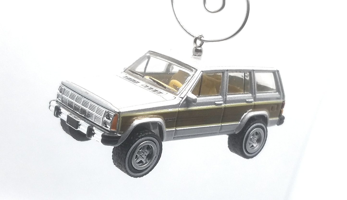 1986 Jeep Cherokee Wagoneer Silver Macgyver Christmas Ornament