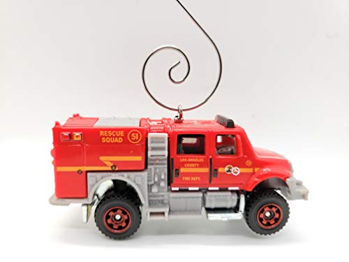 International Work Star Brush Fire Truck Custom Diecast Christmas Ornament