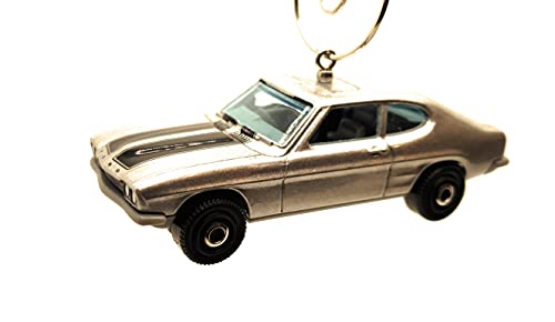 1970 Ford Capri Silver Christmas Ornament