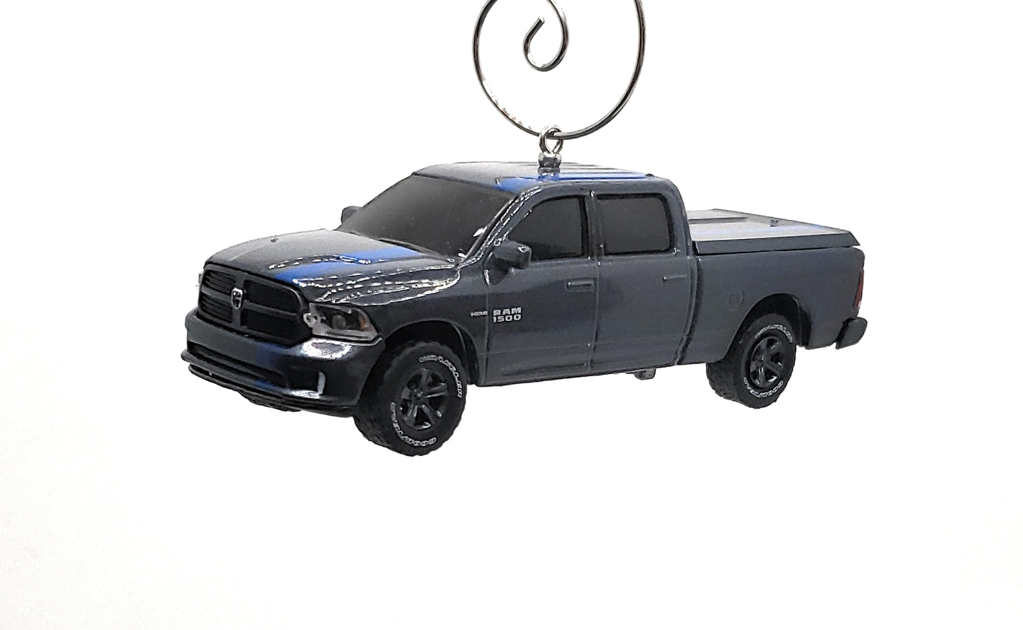 2017 Ram 1500 Sport Truck Custom Diecast Gunmetal Christmas Ornament