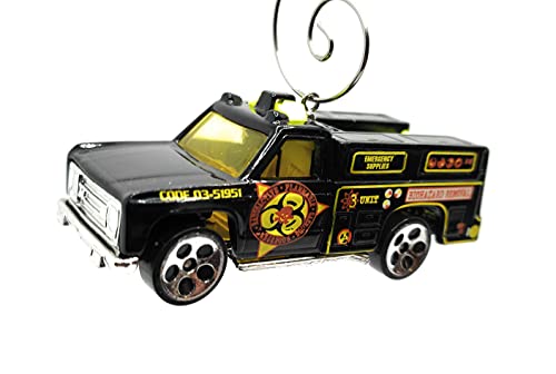 Rescue Ranger Biohazard Emergency Truck Black Christmas Ornament